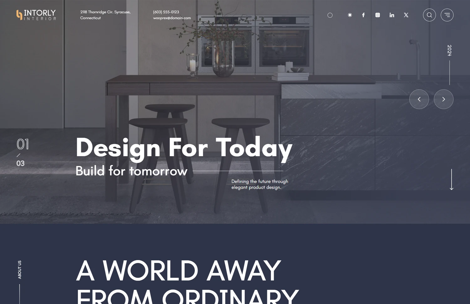 Intorly – Modern Interior Design Architecture Template