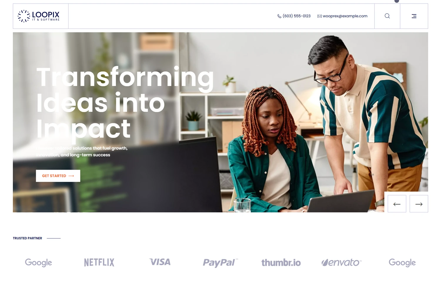 Loopix – Tech SaaS Software Company Template