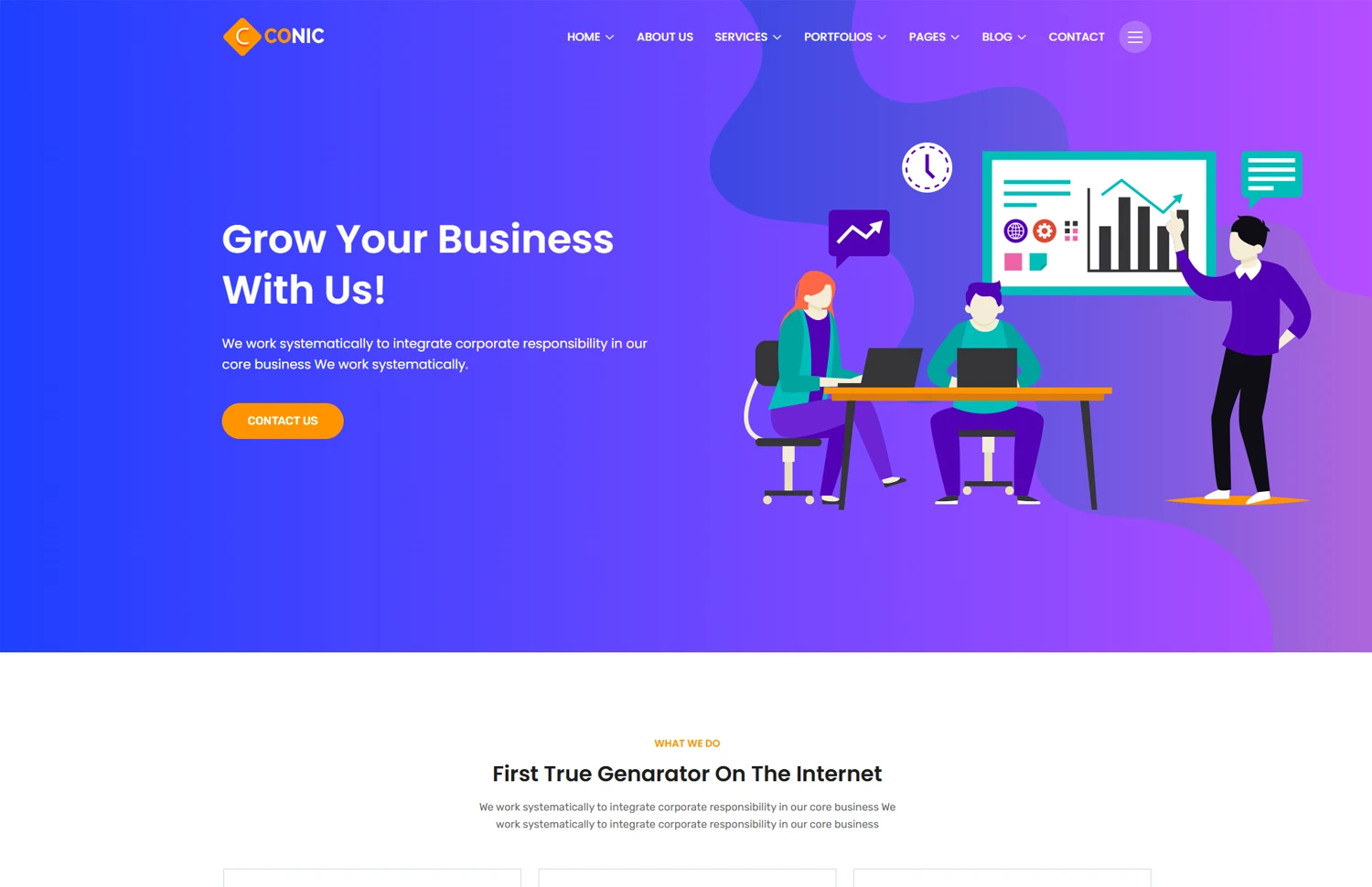 Conic – Innovative Digital Agency Business Template
