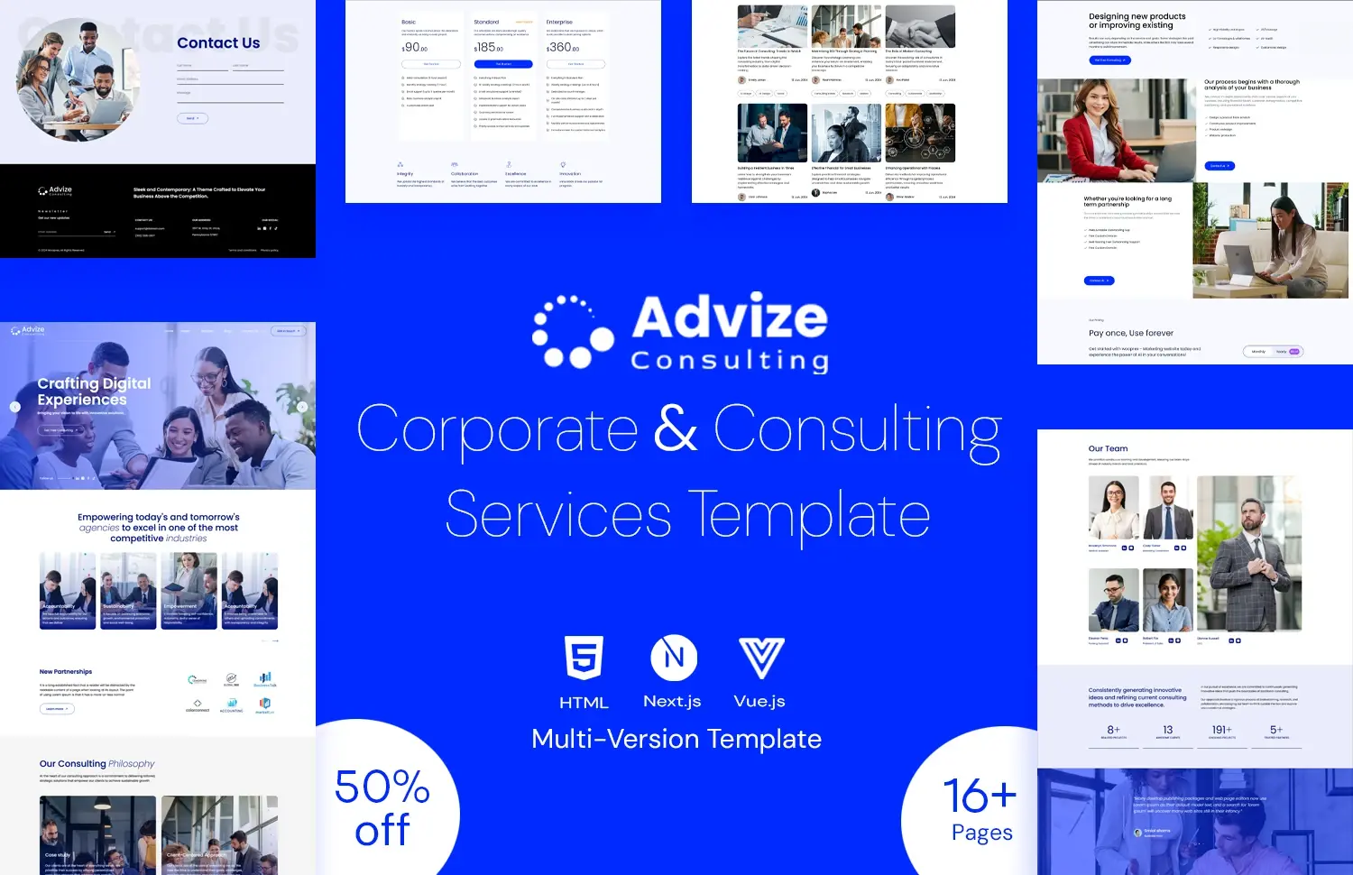 Advize – Corporate & Consulting Services Template